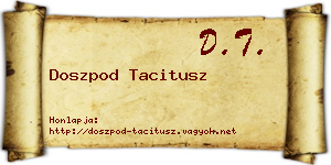 Doszpod Tacitusz névjegykártya